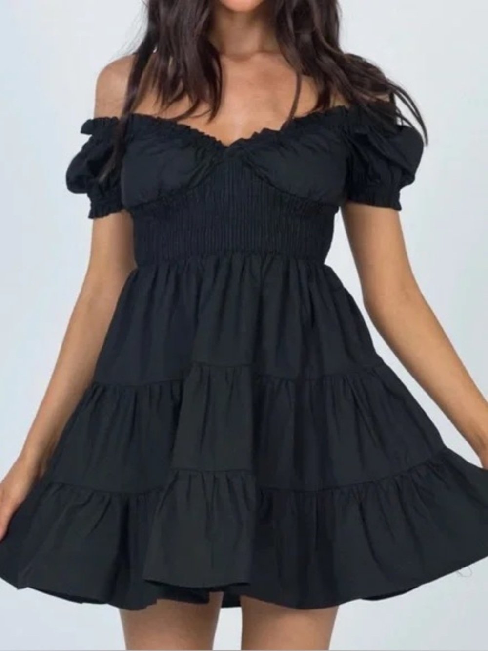Princess Polly Daniela black mini dress